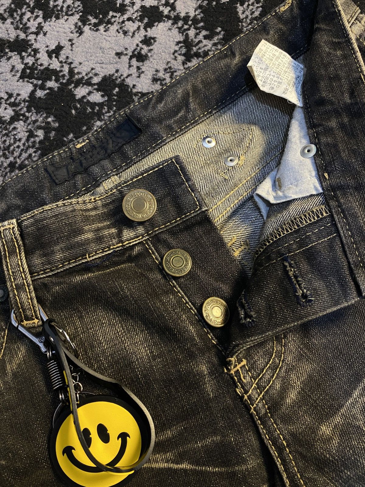 Tornado Mart Buckle Back Fuga Distressed Ifsix Vkei Flared Jeans🔥 Size US 31 - 8 Thumbnail