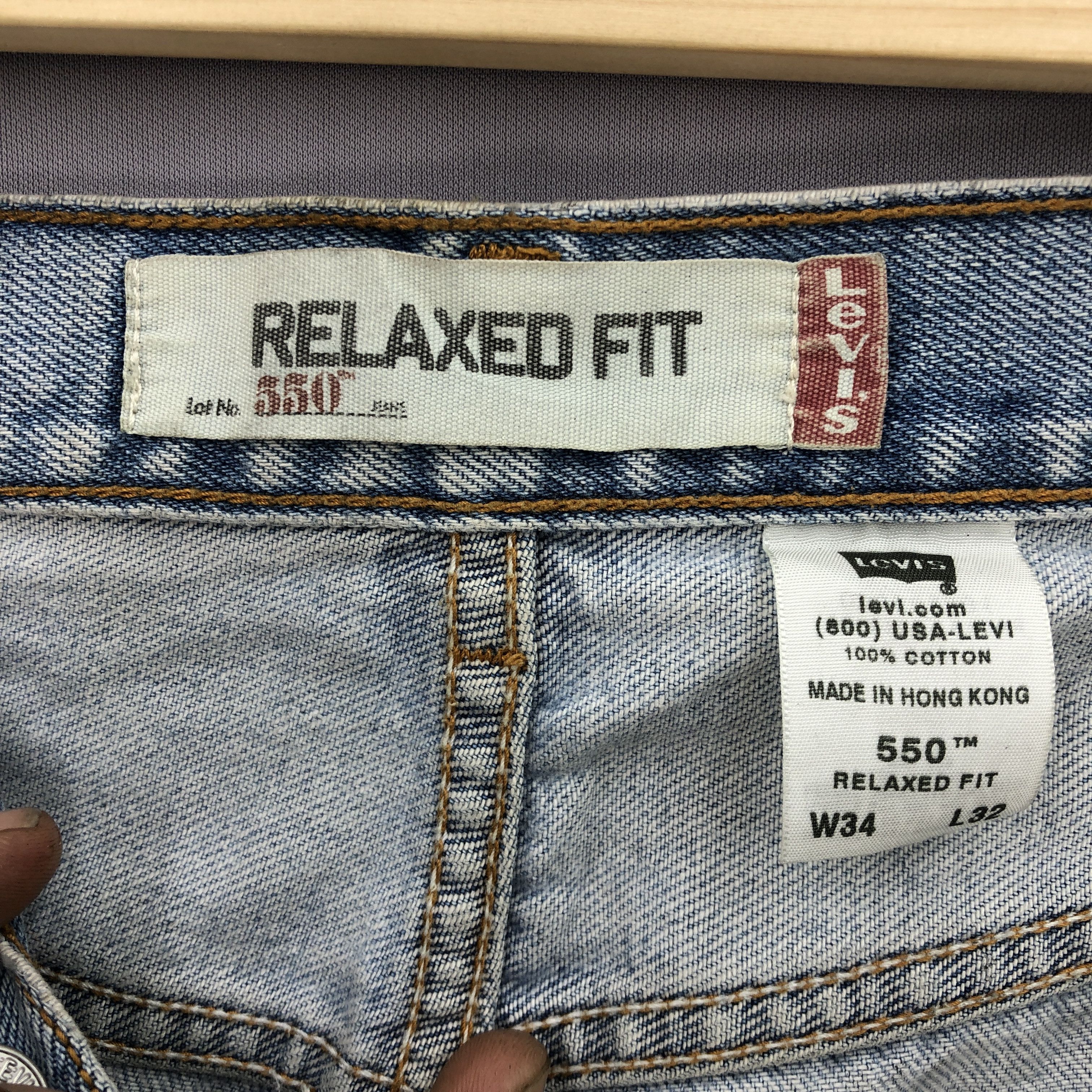 Levi's Vintage Y2K Levis Sun Faded Jeans Levi's Light Wash Denim Size US 34 / EU 50 - 9 Thumbnail