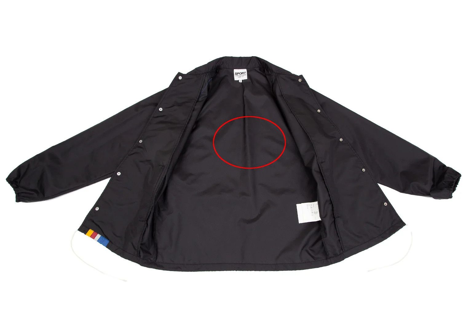 Comme des Garcons Homme Plus Color Block Raglan Coach Jacket in Black, Blue, Yellow Size US S / EU 44-46 / 1 - 11 Thumbnail