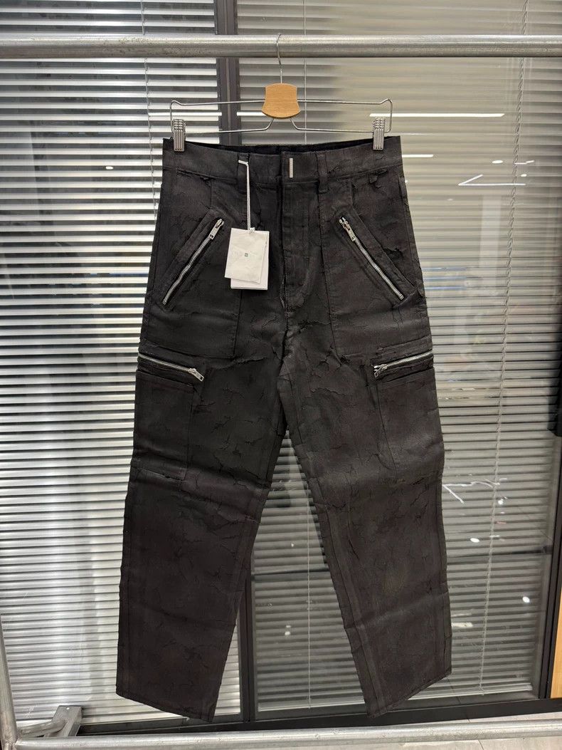 Givenchy Givenchy SiseL 23ss Runway Ripped Zipper Denim Pants Size US 29 - 1 Thumbnail