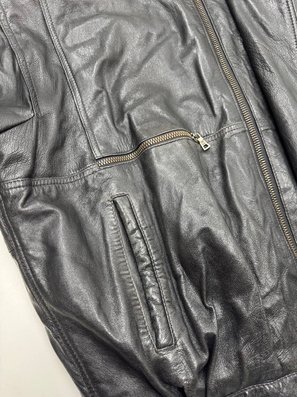 Other Vintage 90s Suprema Italy Leather Bomber Jacket Size US XXL / EU 58 / 5 - 5 Thumbnail