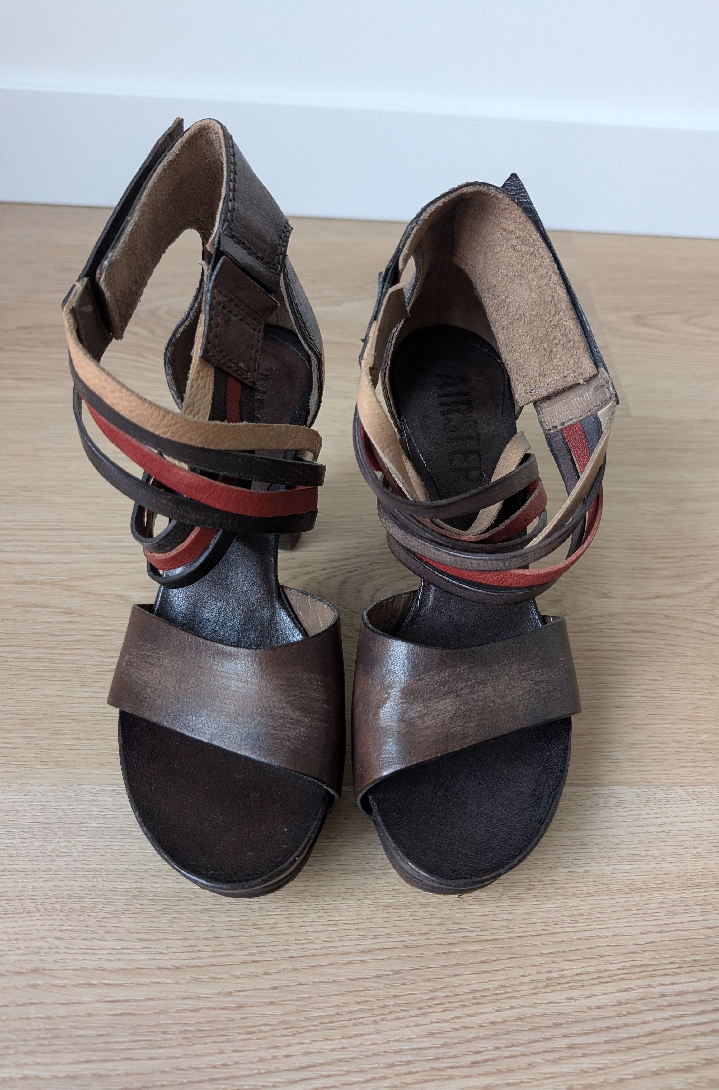 A.S.98 A.S. 98 Italian Womens Strappy Leather Heeled Sandals Size US 6 / IT 36 - 2 Thumbnail