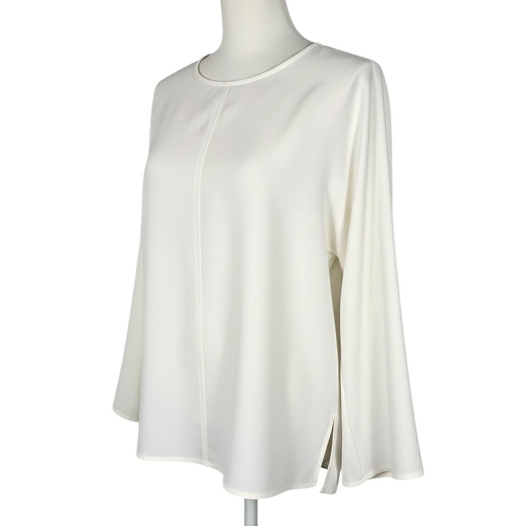Vince Vince Women’s Cream Long Sleeve Split Back Blouse Sz 10 READ Size L / US 10 / IT 46 - 1 Thumbnail