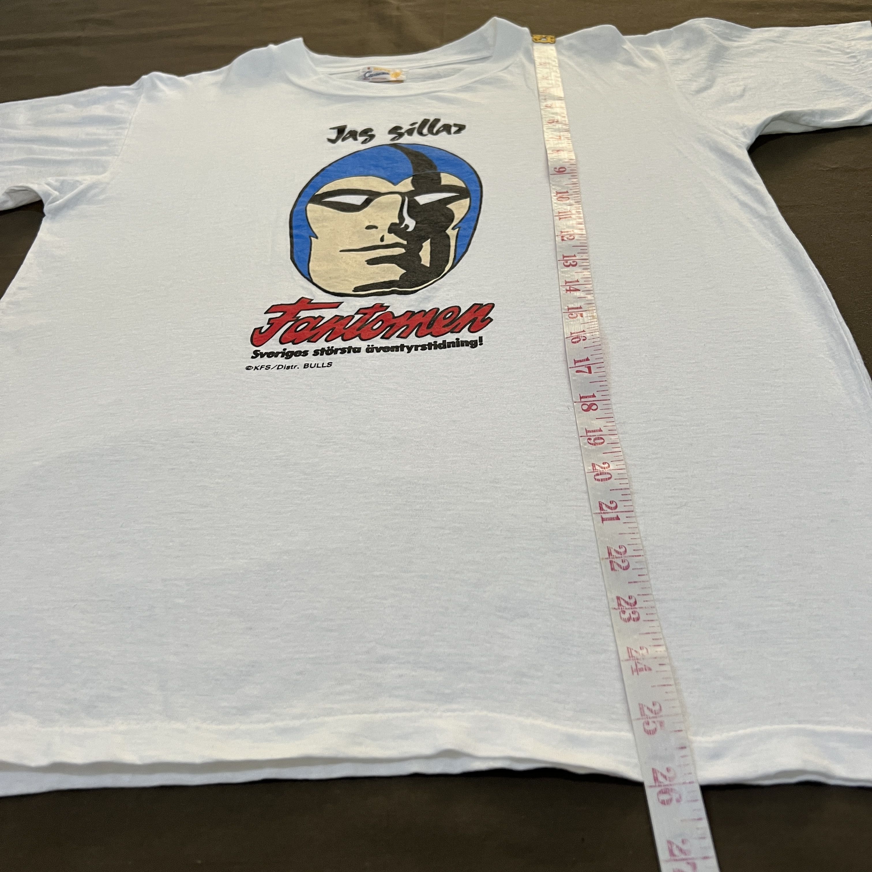 Cartoon Network Rare Vintage 90s Fantomen The Phantom Comic Promo Tee Size US L / EU 52-54 / 3 - 6 Thumbnail
