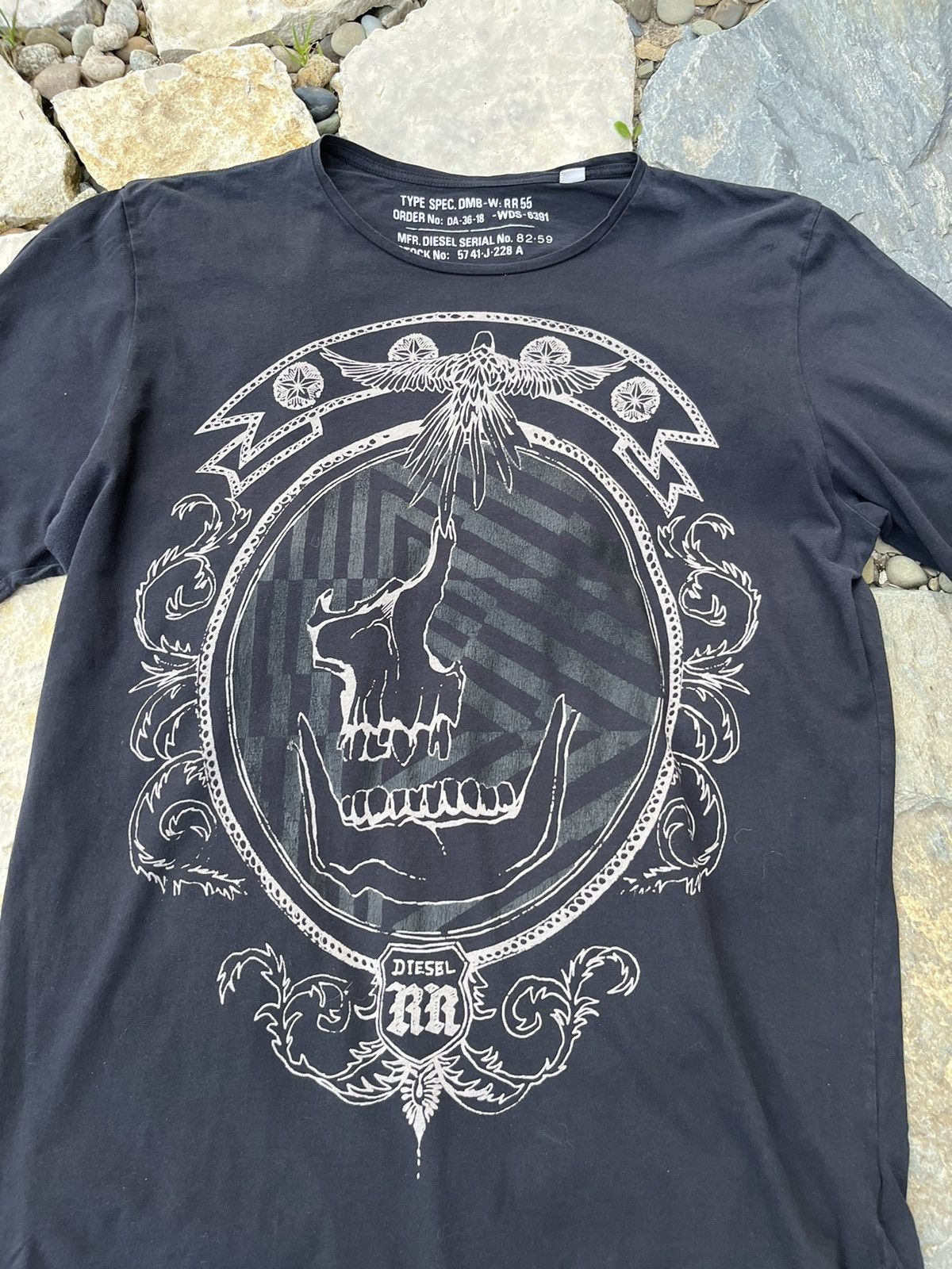 Diesel × Vintage Vintage Diesel RR y2k skull tee t-shirt eagle goth Size US XL / EU 56 / 4 - 7 Thumbnail