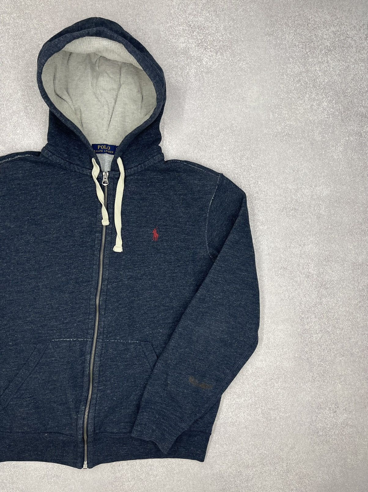Polo Ralph Lauren Mens Polo Ralph Lauren Blue Zip Hoodie Y2K Rugby Size US L / EU 52-54 / 3 - 3 Thumbnail