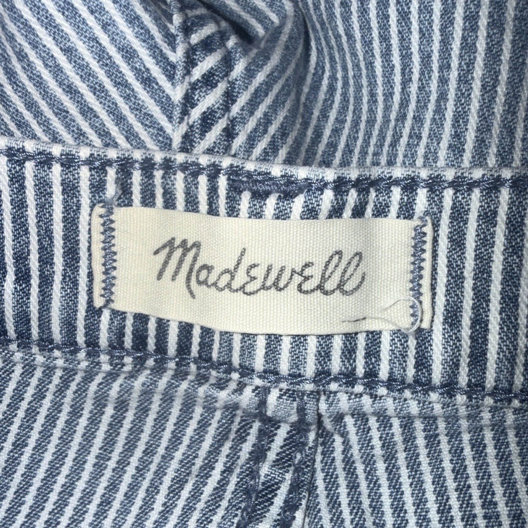 Madewell Madewell Jeans Striped Blue 9” Mid Rise Skinny Womens Size 30x27 Size 30" / US 8 / IT 44 - 5 Thumbnail