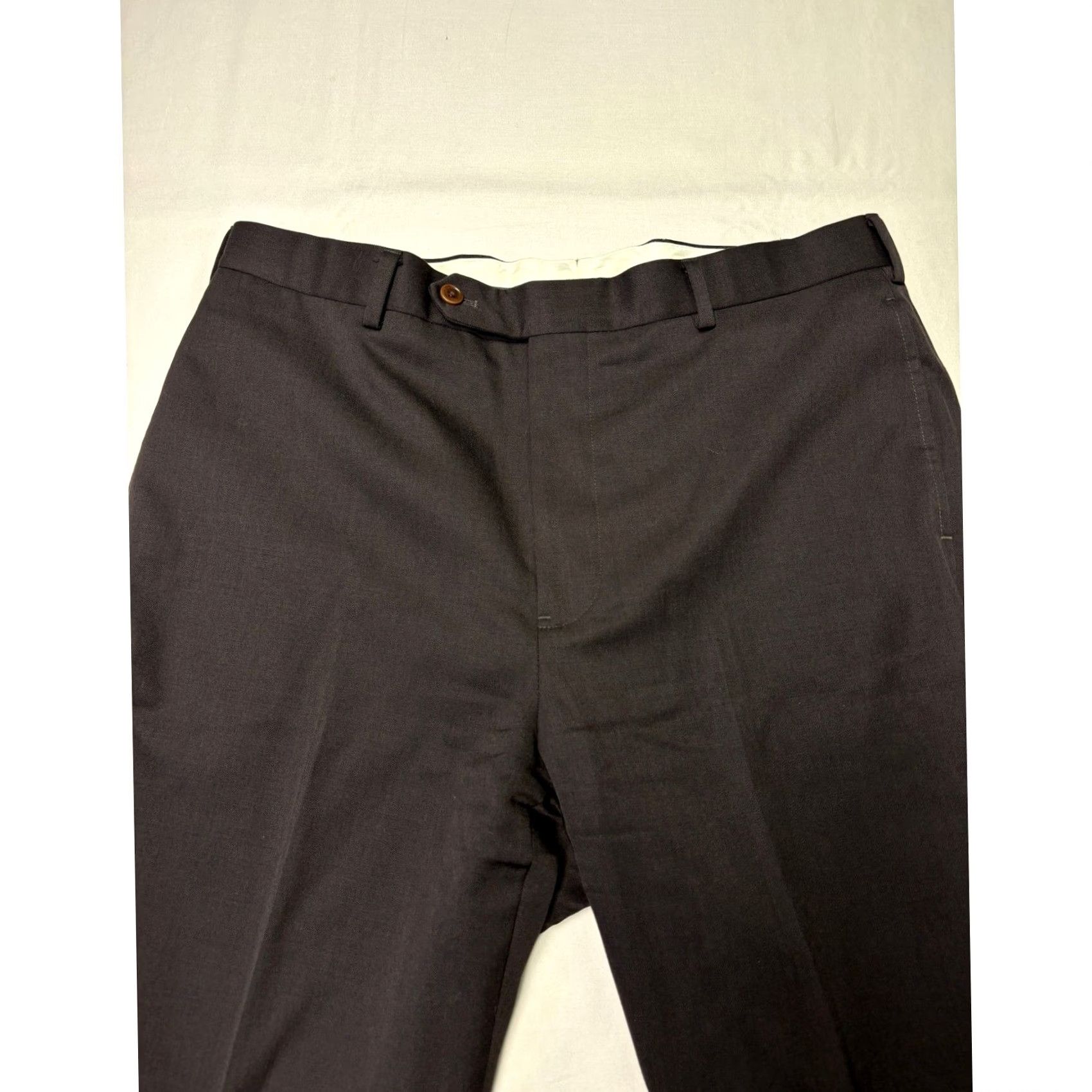 Brooks Brothers Brooks Brothers 1818 Madison Dress Pants Brown Wool Flat Front Straight Leg Men 36x34 Size US 36 / EU 52 - 2 Thumbnail