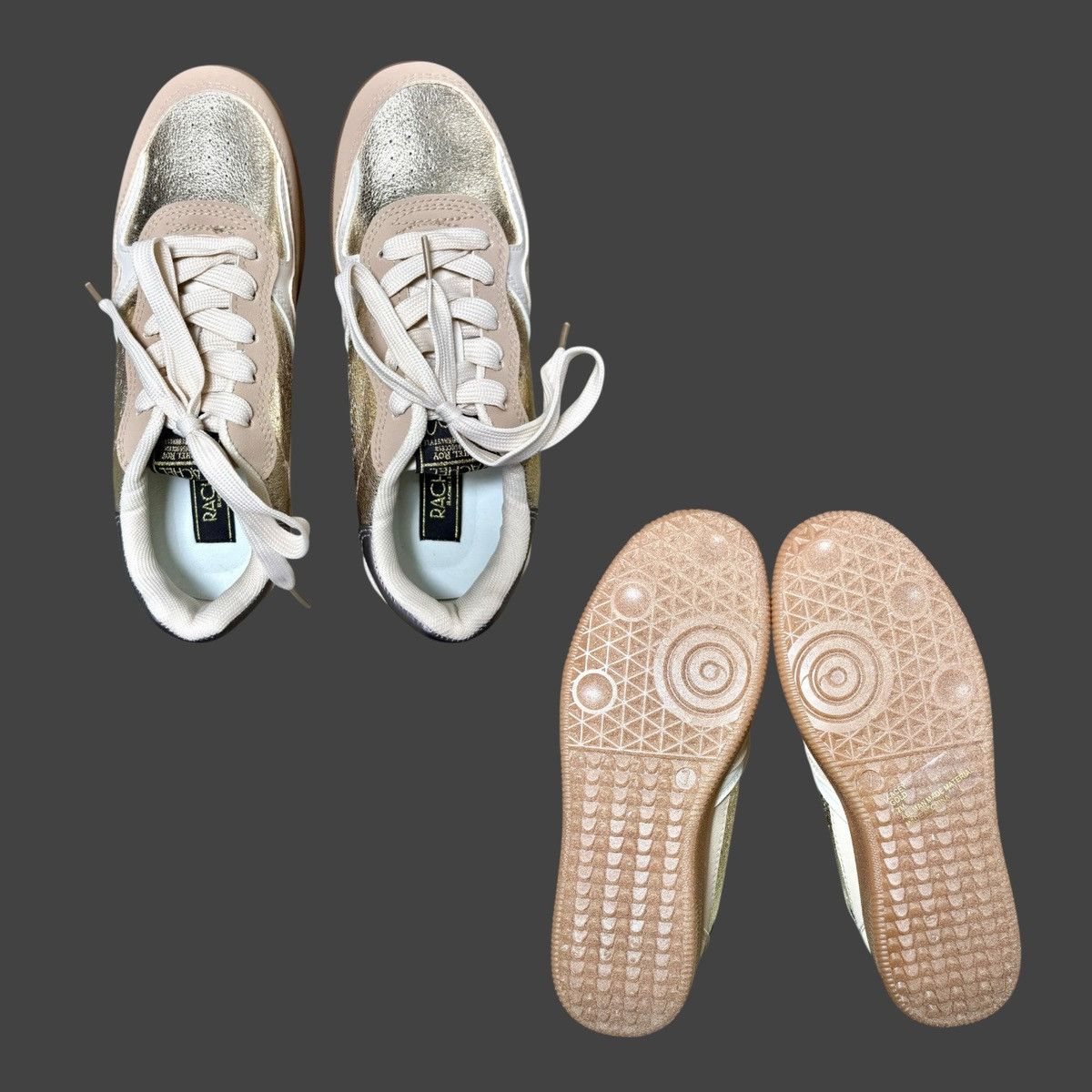 Other Rachel Roy Lacey Women’s Gold Beige White Sneakers Sz 7 Size US 7 / IT 37 - 12 Thumbnail