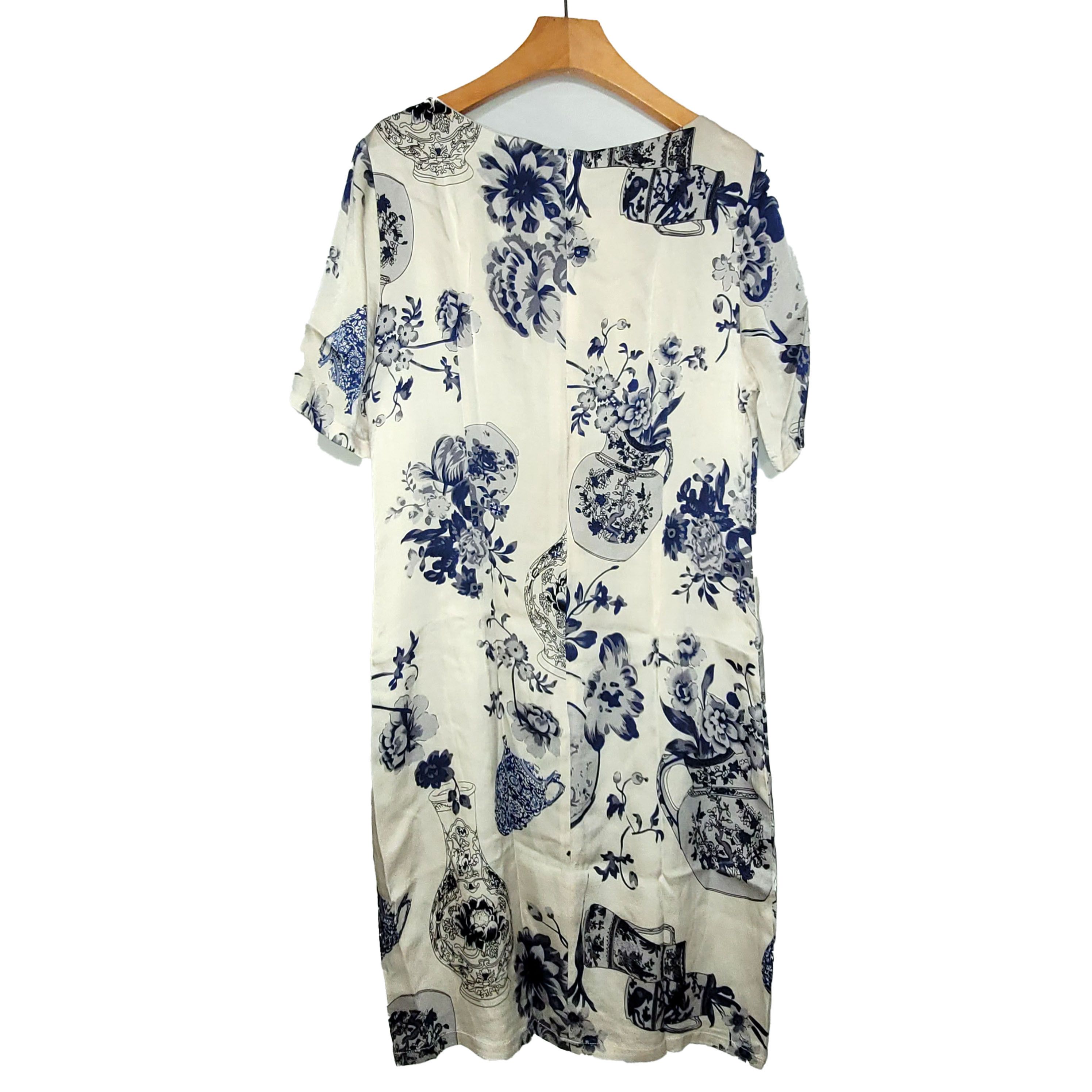 Other Women's Silk Size M Short Sleeve Satin Dress SEC082 Size M / US 6-8 / IT 42-44 - 2 Thumbnail