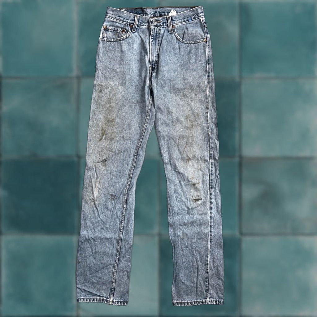 Levi's VINTAGE Levi's 505 Jeans Mens Blue Light Wash 30x34 Straight Leg 90s USA Columbia Denim Cotton Regular Inseam 34 28x33 Ac Closure Button Size US 30 / EU 46 - 1 Thumbnail