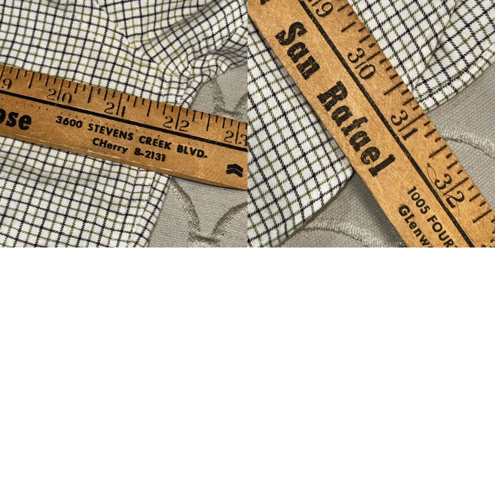 J.McLaughlin J. McLaughlin Shirt Mens Medium White Green Check Button-Down Cotton Casual Size US M / EU 48-50 / 2 - 8 Thumbnail