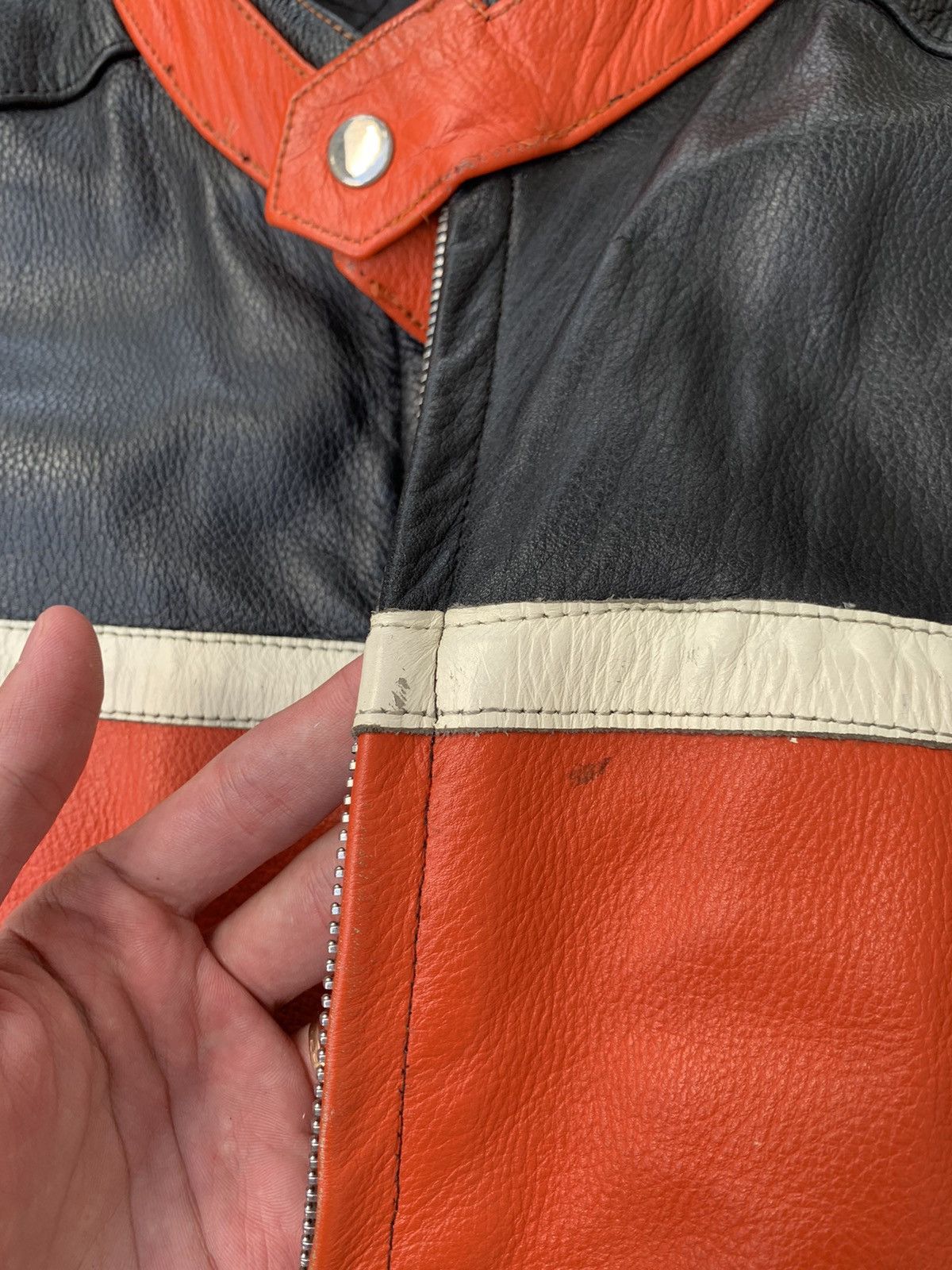 Japanese Brand Rare Vintage Echtes Leder “Hot Leathers” Biker Jacket Size US XL / EU 56 / 4 - 7 Thumbnail