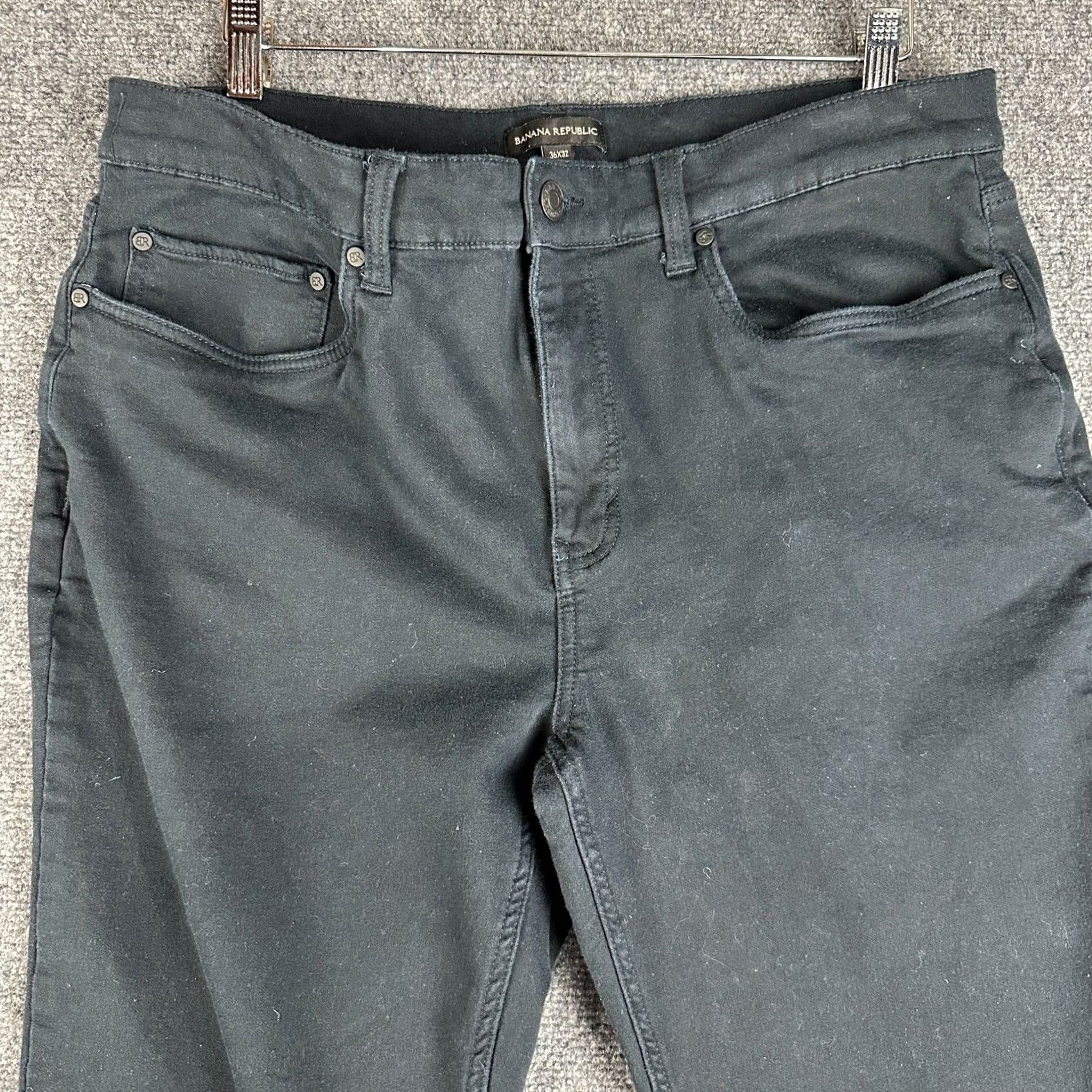 Banana Republic Banana Republic Black Cotton Stretch 5 Pocket Pant Flat Front Men 36 Size US 36 / EU 52 - 3 Thumbnail