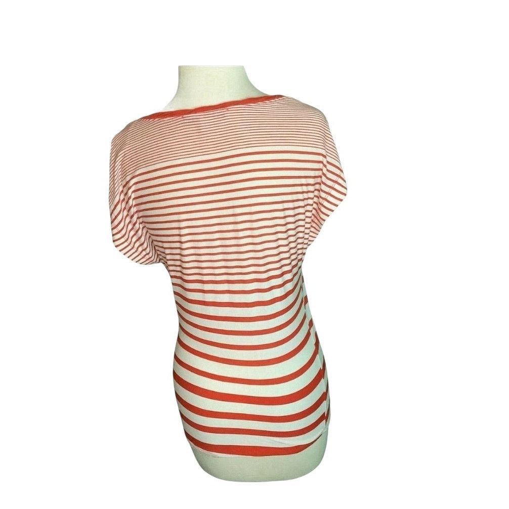 Forever 21 Casual Striped Red & White Scoop Neck Tee Forever 21 Small Size S / US 4 / IT 40 - 7 Thumbnail