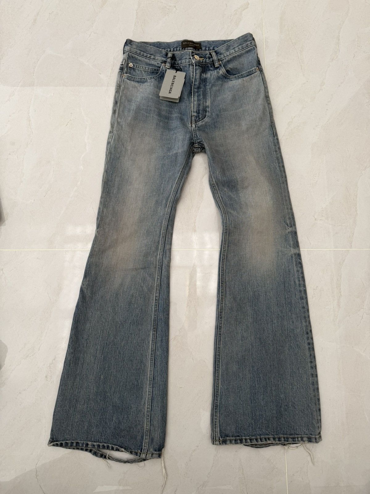*Sz. XXS* Balenciaga Lost Tape Flared Denim Blue