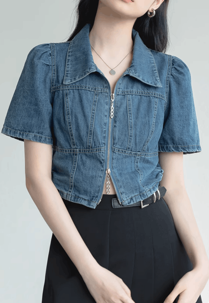 Other Women’s double zip denim shirt Size ONE SIZE - 4 Thumbnail