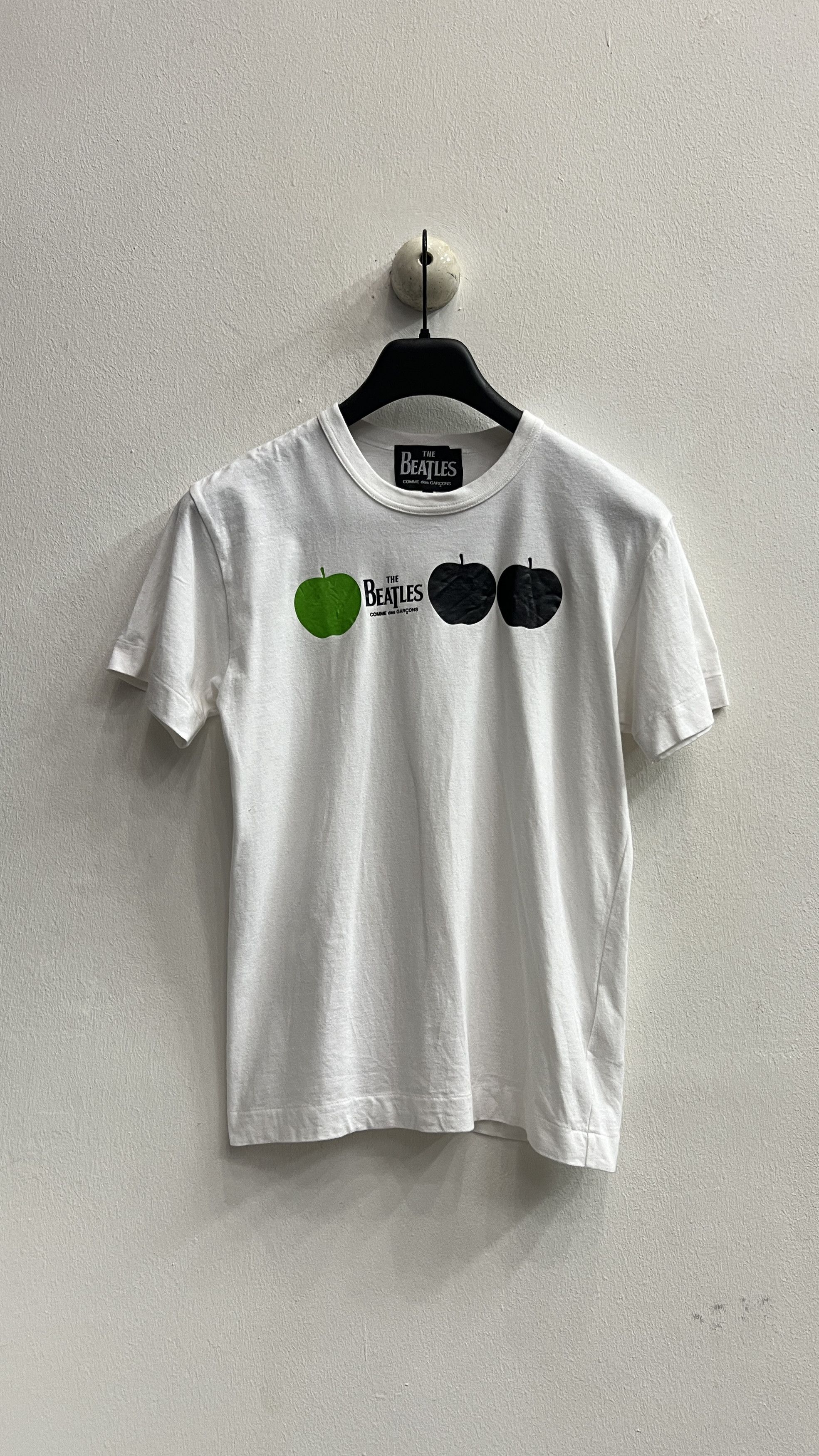 image of Comme Des Garcons The Beatles Apple Tee in White, Men's (Size Large)