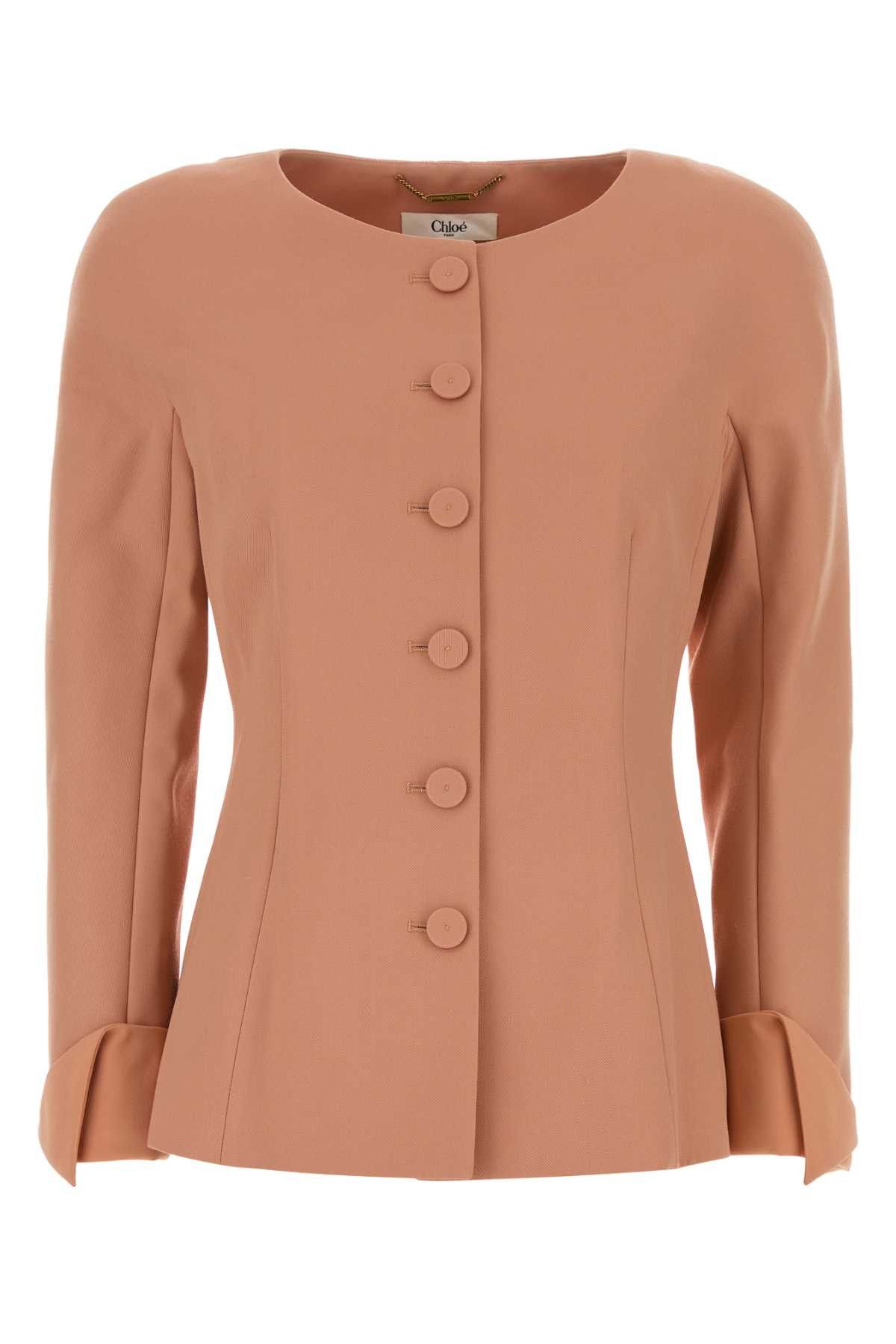 Chloe Antiqued Pink Wool Blazer Size S / US 4 / IT 40 - 1 Thumbnail