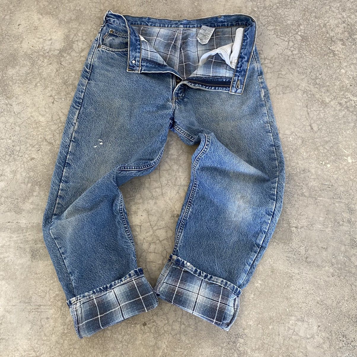 Carhartt VTG Carhartt Blanket Lined Relaxed Fit Blue Jeans Size US 35 - 2 Thumbnail
