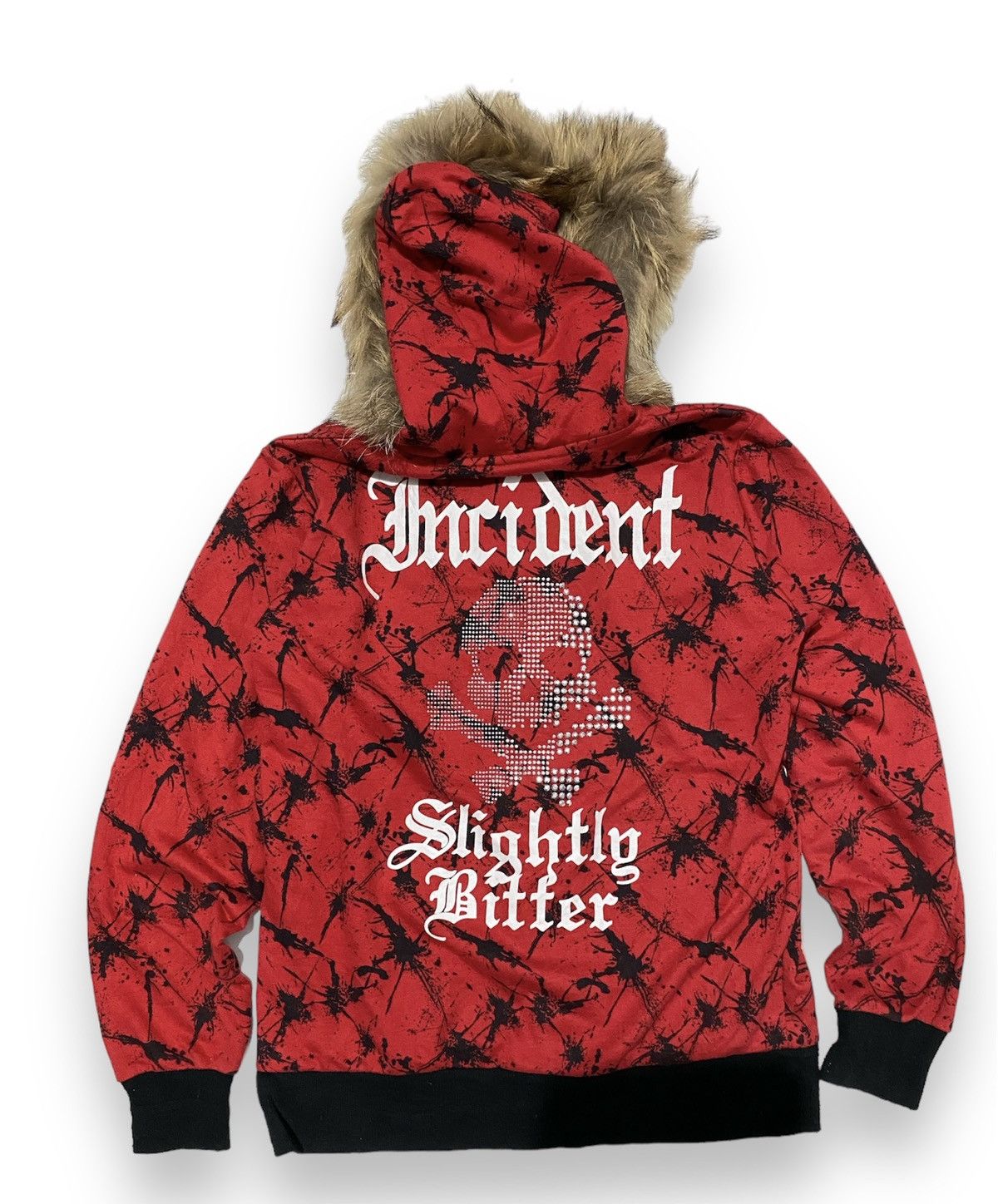 If Six Was Nine × Le Grande Bleu (L.G.B.) × Yasuyuki Ishii Japanese Space Opera skull glitter poem Fur hoodie Size US M / EU 48-50 / 2 - 2 Thumbnail