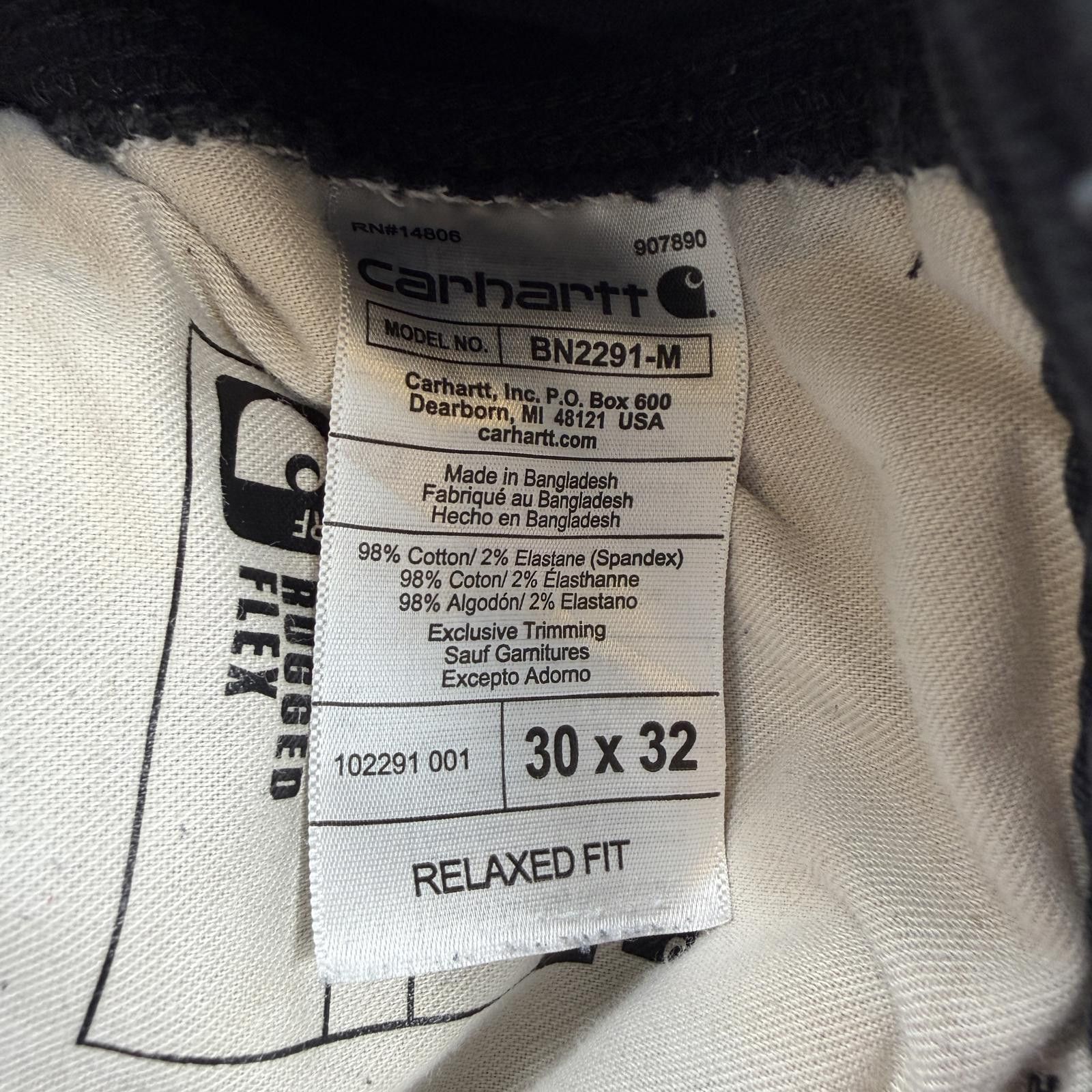 Carhartt Carhartt Rugged Flex Relaxed Fit Work Pants Mens 30x32 Black Size US 30 / EU 46 - 7 Thumbnail