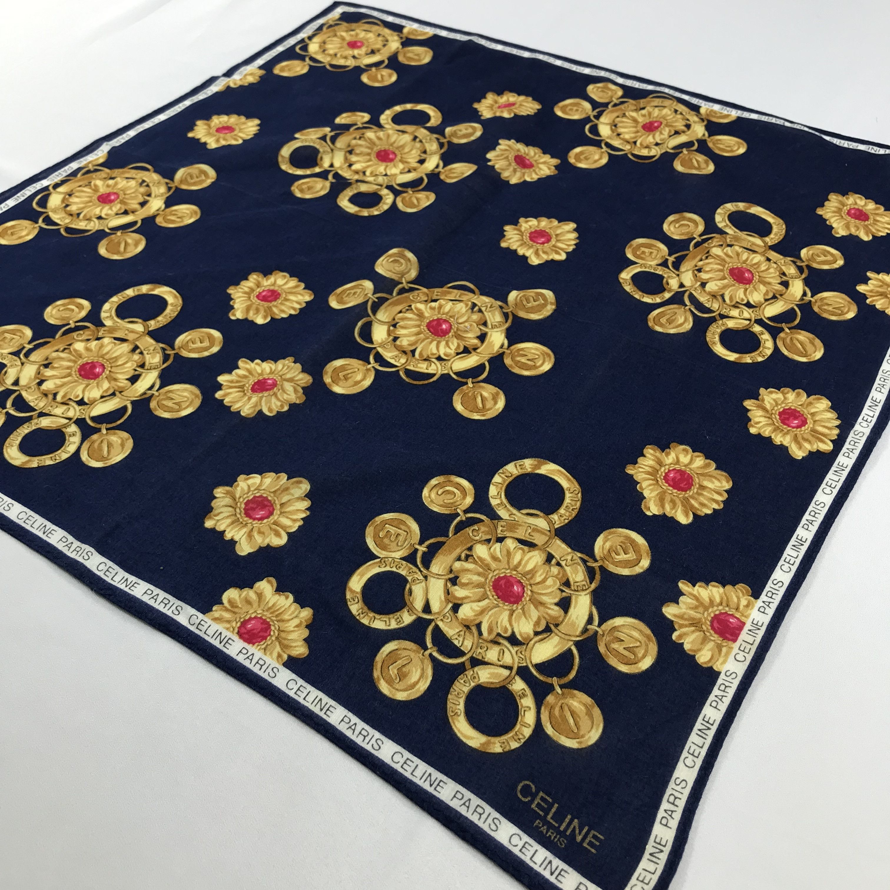 Celine × Vintage Celine Bandana / Handkerchief / Neckerchief - S2379 Size ONE SIZE - 2 Thumbnail