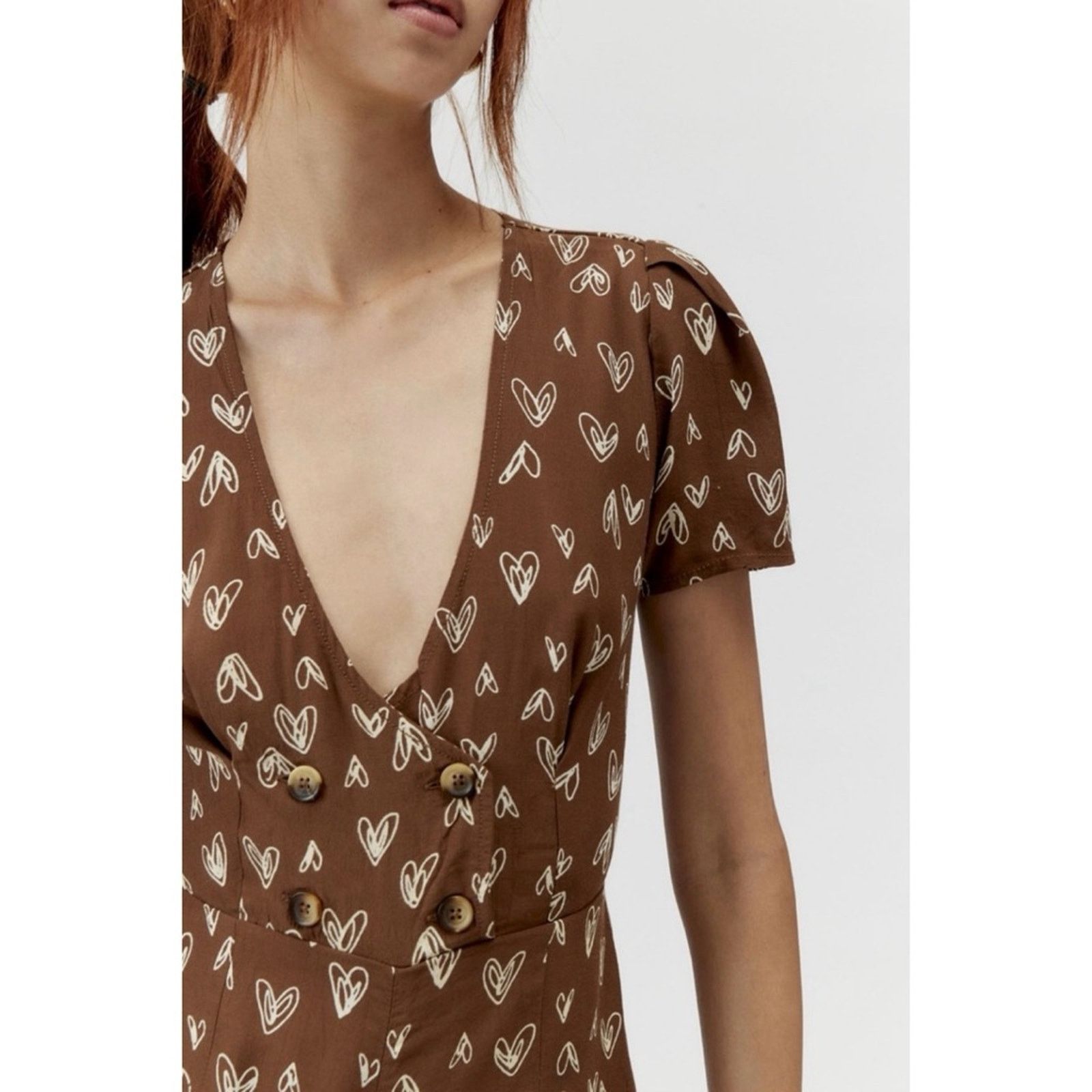 Urban Outfitters Urban Outfitters Juliette Printed Short Sleeve Romper M Size 28" / US 6 / IT 42 - 15 Thumbnail