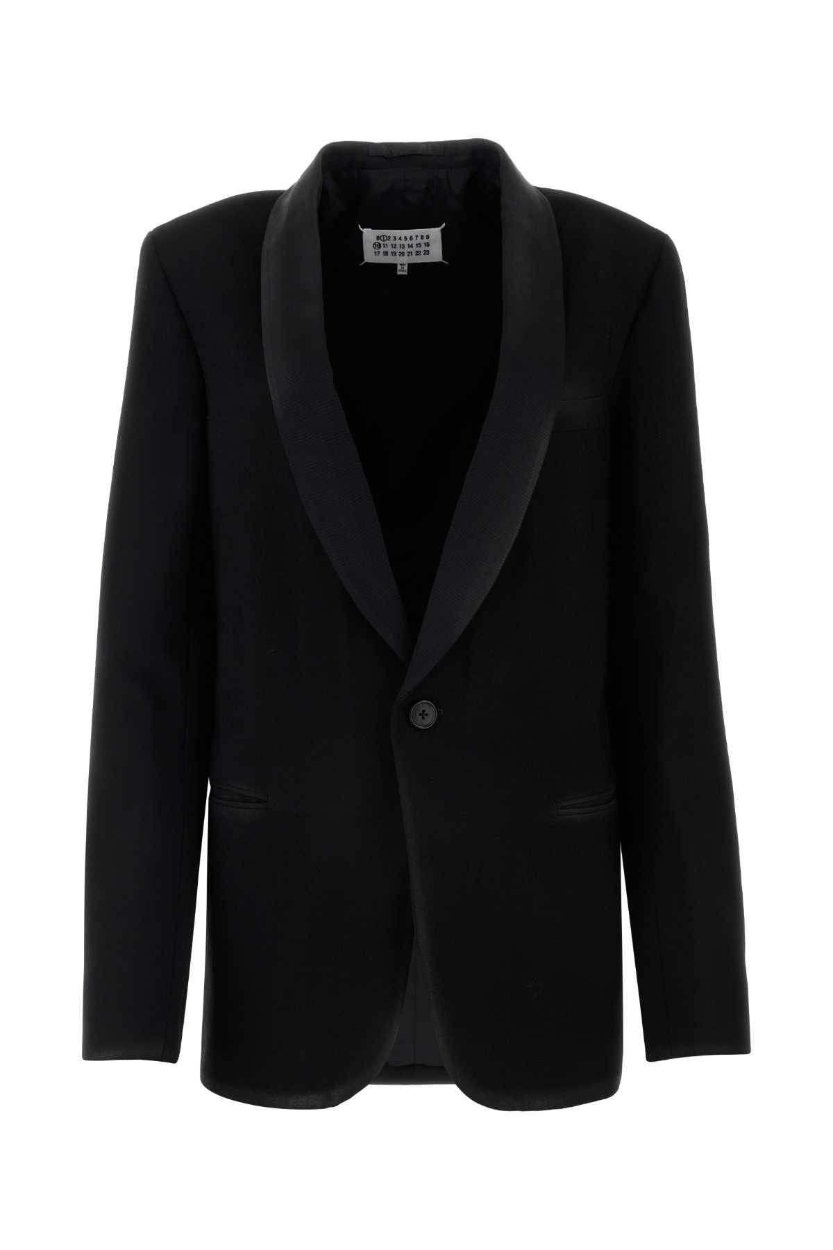 Maison Margiela Black Mohair Blend Oversize Blazer | Grailed