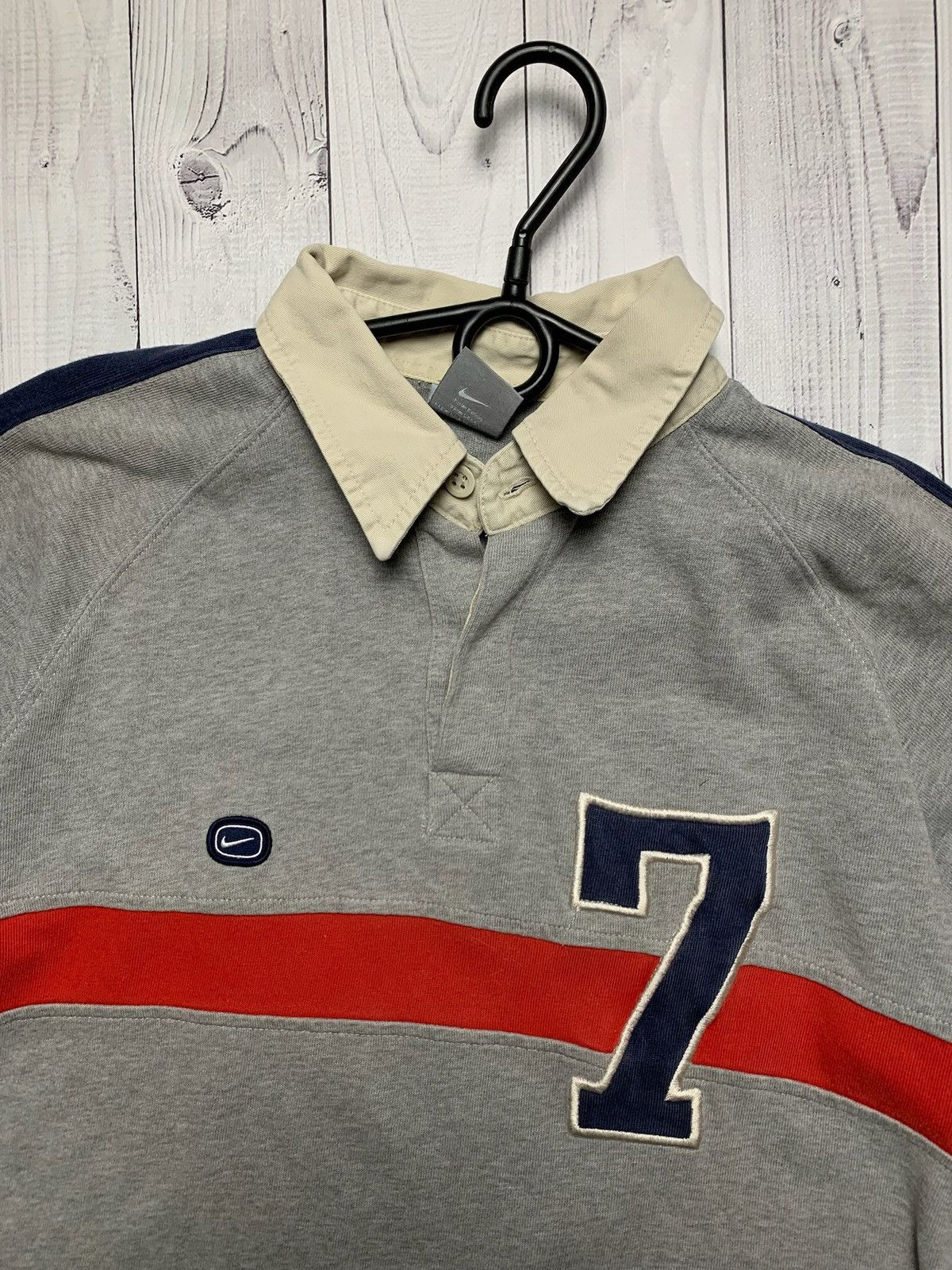 Nike × Vintage Vintage Nike Rugby jersey size M big logo 7 Size US M / EU 48-50 / 2 - 5 Thumbnail