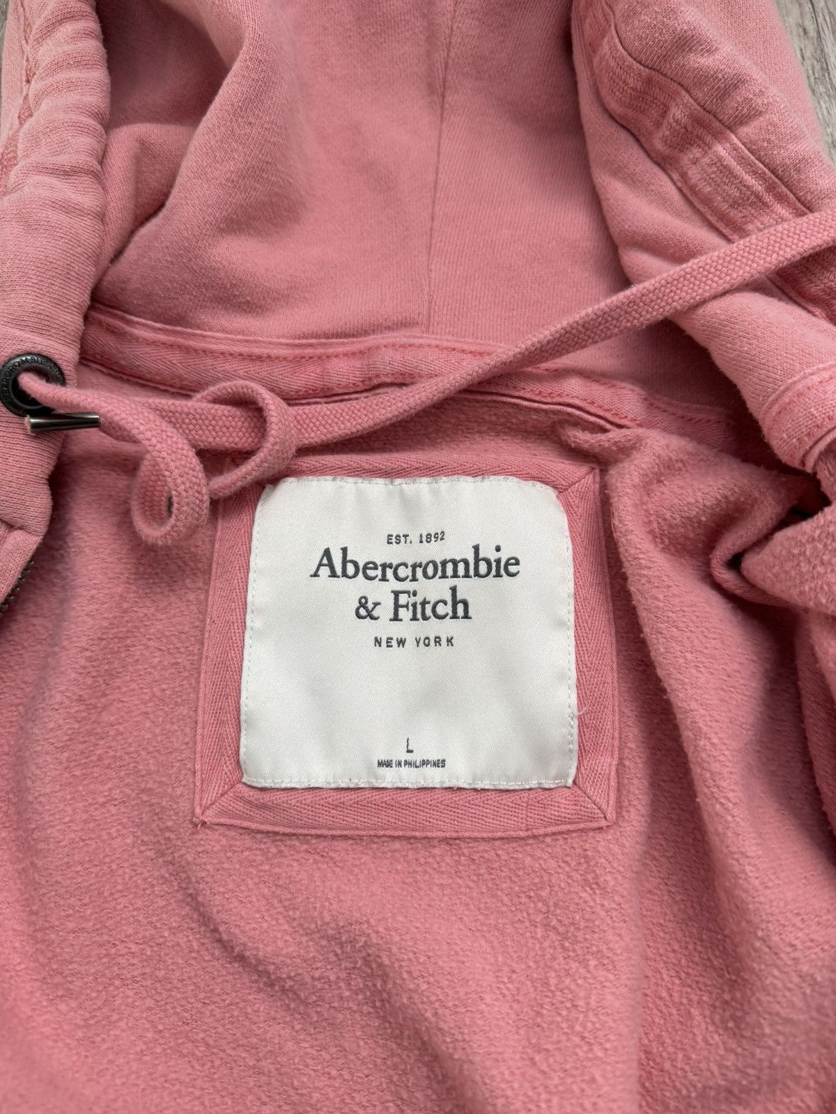 Abercrombie & Fitch Vintage Y2K Abercrombie & Fitch Pink Full Zip Hoodie Size L / US 10 / IT 46 - 20 Thumbnail