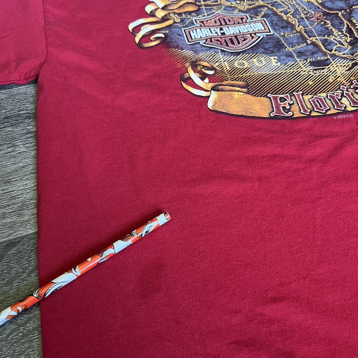 Harley Davidson × Vintage Vintage Y2K Harley Davidson Pirate Florida Skull Graphic Tee Size US XL / EU 56 / 4 - 9 Thumbnail