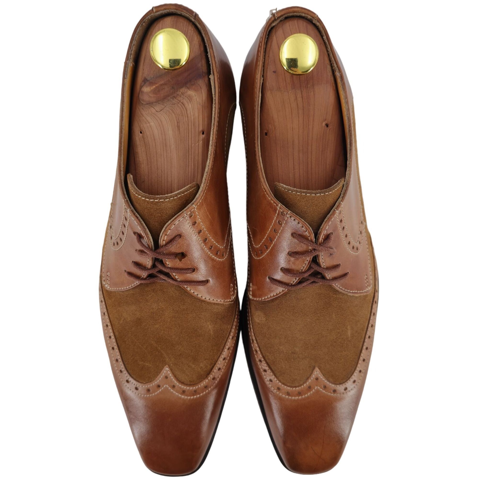 Mercanti Fiorentini Mercanti Fiorentini Italy Dress Shoes Mens 10M Brown Leather Size US 10 / EU 43 - 11 Thumbnail