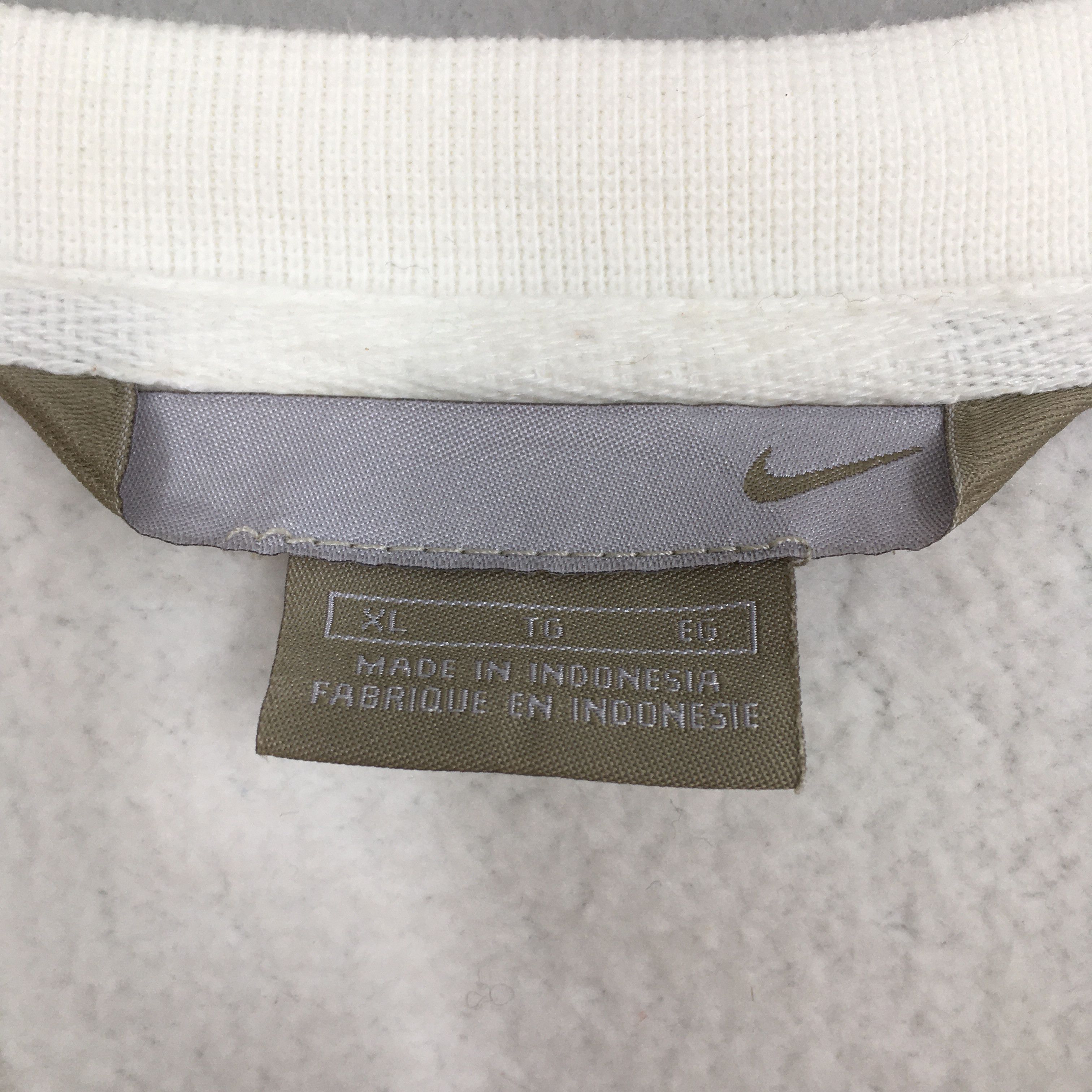 Nike × Vintage Vintage 90s Nike Swoosh White Sweatshirt XLarge Size US XL / EU 56 / 4 - 3 Thumbnail