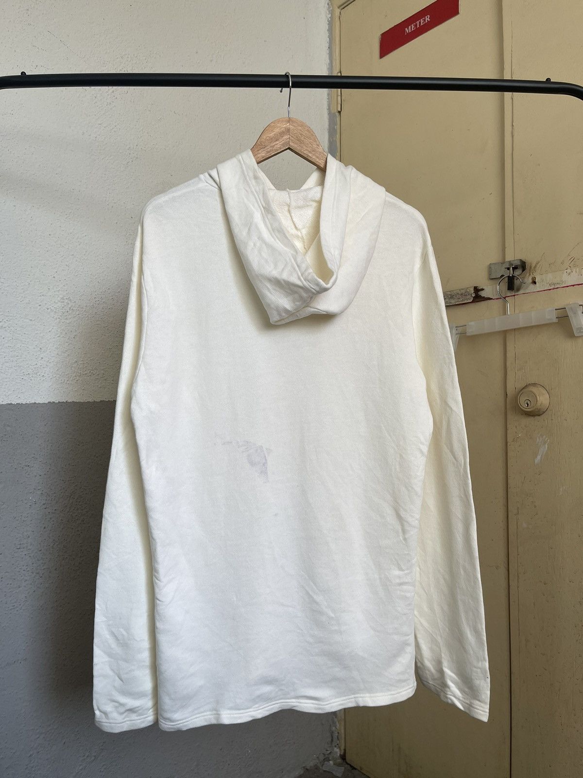 Helmut Lang 1999 Helmut Lang Plain Cream Hoodie Size US L / EU 52-54 / 3 - 2 Thumbnail