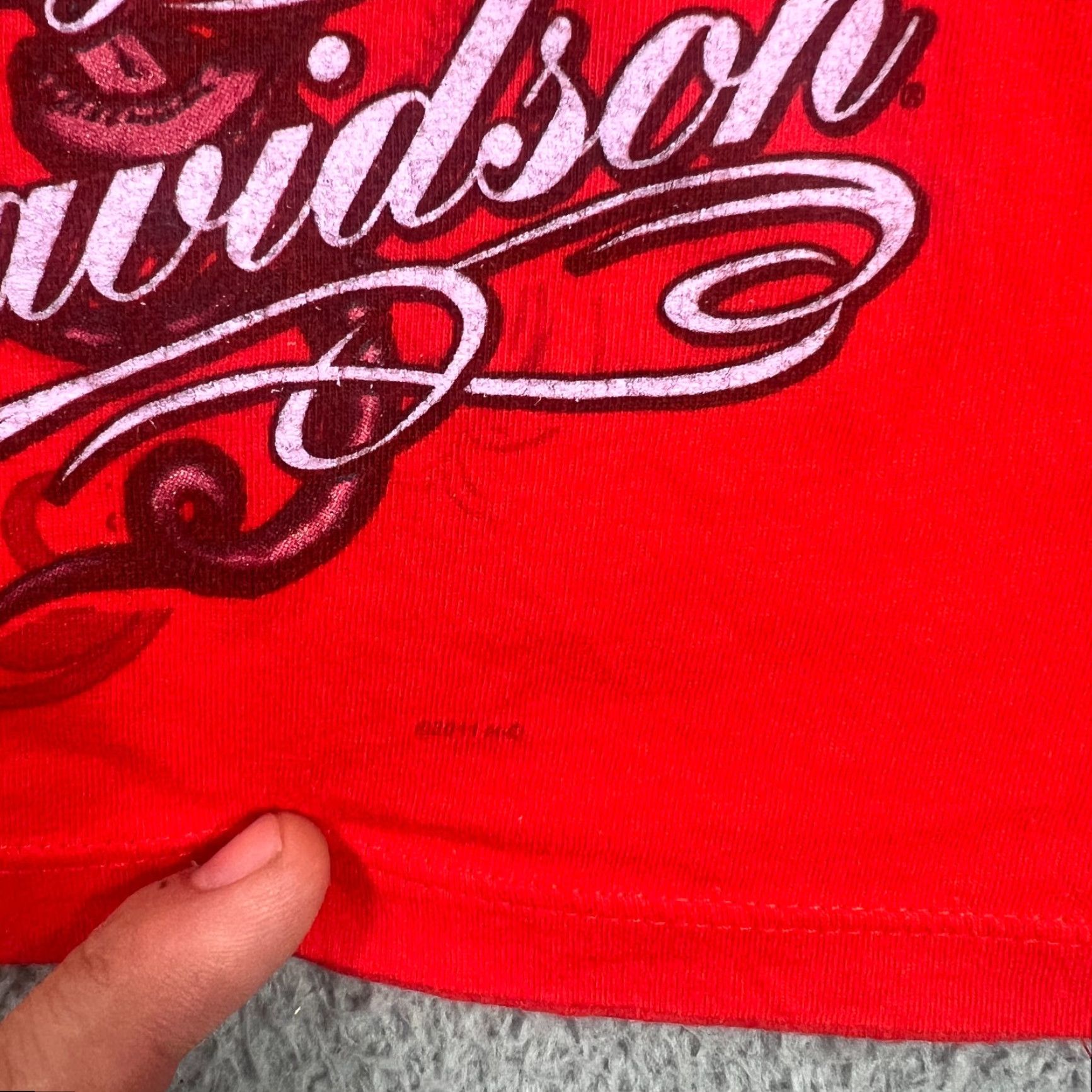 Harley Davidson Harley-Davidson Women's Long Sleeve Shirt L Red Biker Casual Y2K Size L / US 10 / IT 46 - 2 Thumbnail