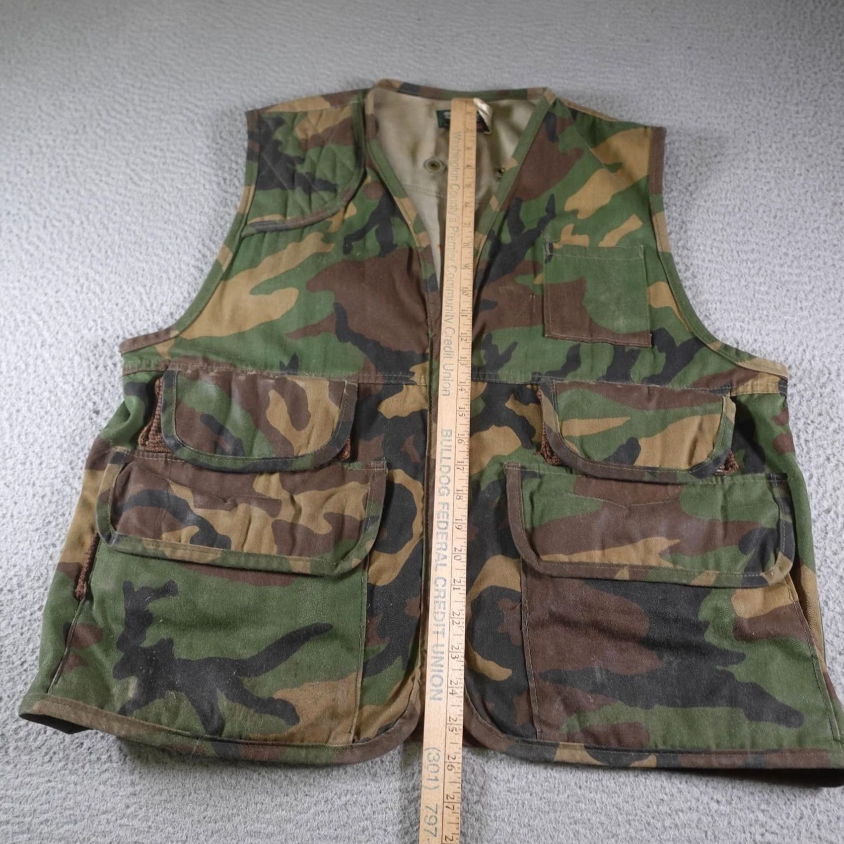 Vintage VINTAGE Saf-T-Bak Vest Mens XL Woodland Camo Hunting Shooting Made USA 80s Size US XL / EU 56 / 4 - 7 Thumbnail