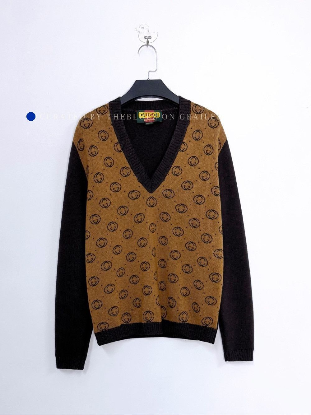 Gucci Circle Logo Knit Sweater in Brown Size US S / EU 44-46 / 1 - 1 Thumbnail
