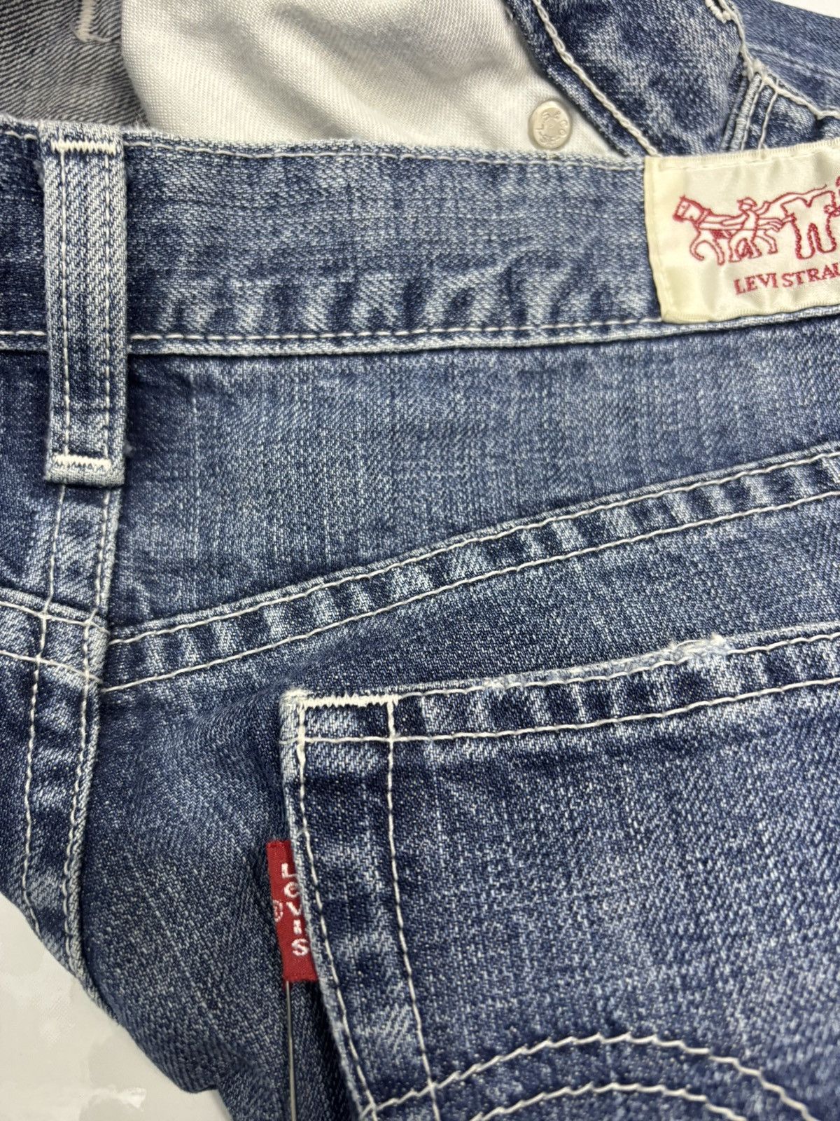 If Six Was Nine 💥Flare Levis 90s Strauss Co Bootcut Denim Jeans Flared Size US 31 - 11 Thumbnail