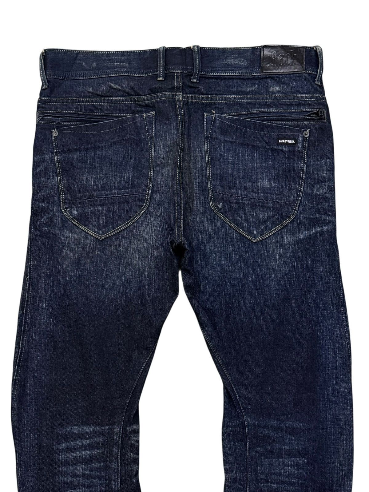 Numbers Vintage Back Number Black Denim Jeans Japan | Dark Wash W35 Size US 35 - 5 Thumbnail