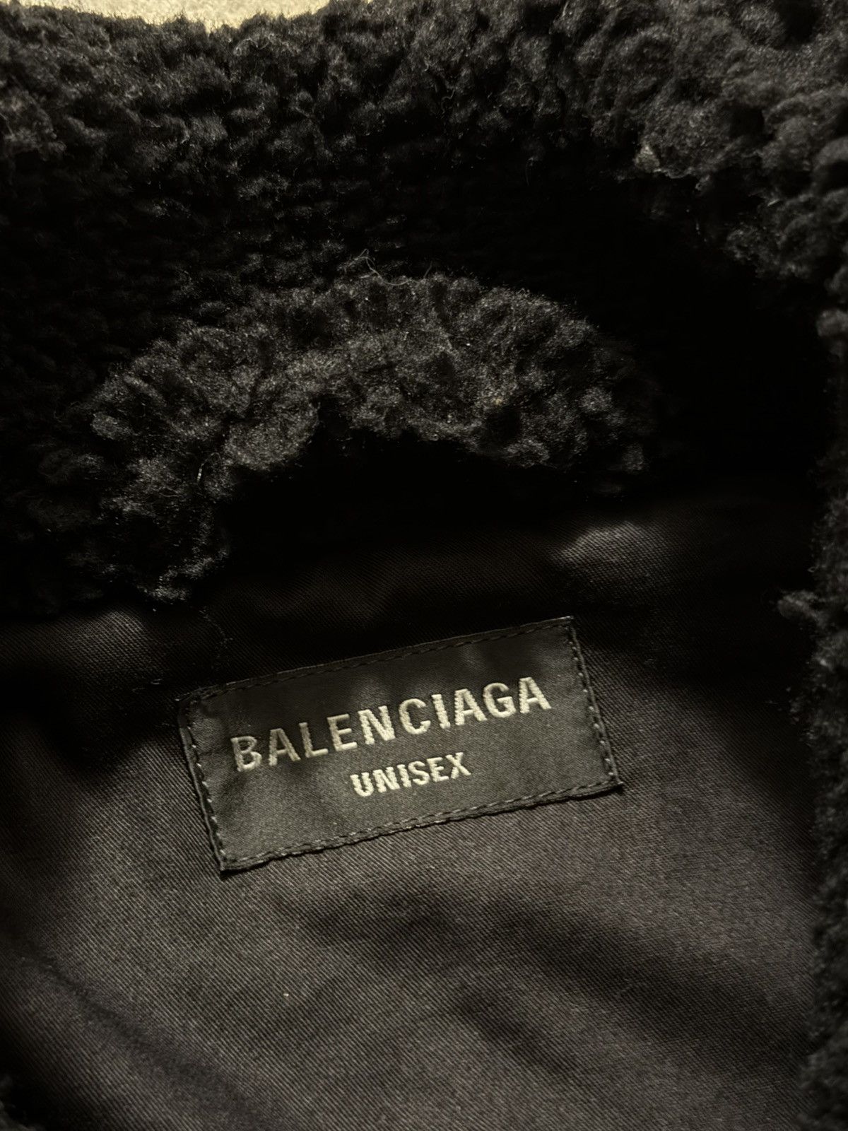 Balenciaga Balenciaga Black Sherpa Trucker Jacket Size 3 Size US L / EU 52-54 / 3 - 6 Thumbnail