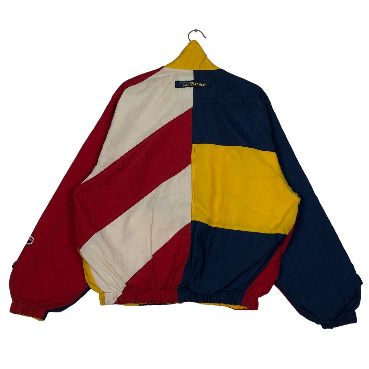 Japanese Brand 🔥VTG COLOUR BLOCK BOMBER JACKET BEAR BIG LOGO REVERSIBLE Size US XL / EU 56 / 4 - 8 Thumbnail