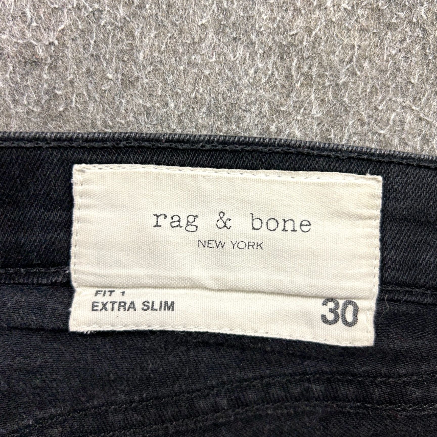 Rag & Bone Rag & Bone Jeans Slim Denim Black 30x34 Mens Regular Inseam 34 Ankle Slim Fit Dark Wash Cotton Blend Stretch Size US 30 / EU 46 - 3 Thumbnail