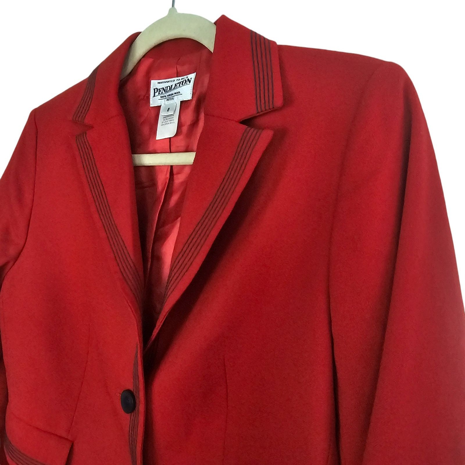 Pendleton Vintage Pendleton Womens Wool Blazer Holiday Preppy Academia Size M / US 6-8 / IT 42-44 - 5 Thumbnail