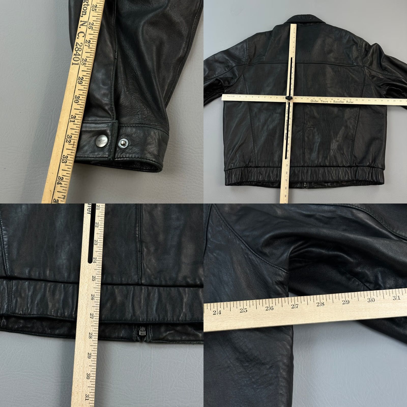 Dockers VINTAGE Dockers Jacket Mens XL Butter Black Soft Leather Fill Zip Lined Bomber Size US XL / EU 56 / 4 - 9 Thumbnail