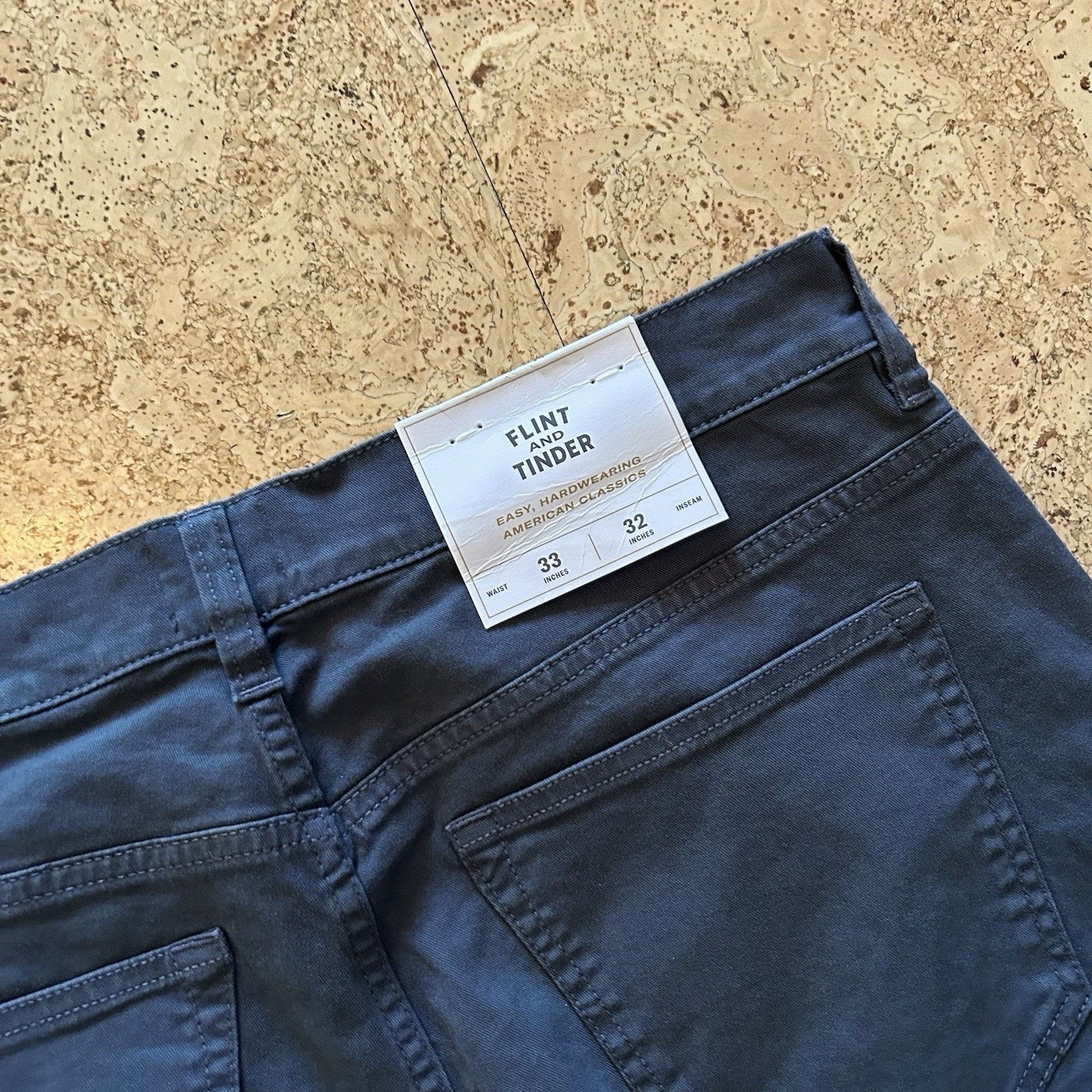 Flint And Tinder NEW Huckberry 365 Slim Fit Stretch Chino Pants 33x32 Size US 33 - 5 Thumbnail
