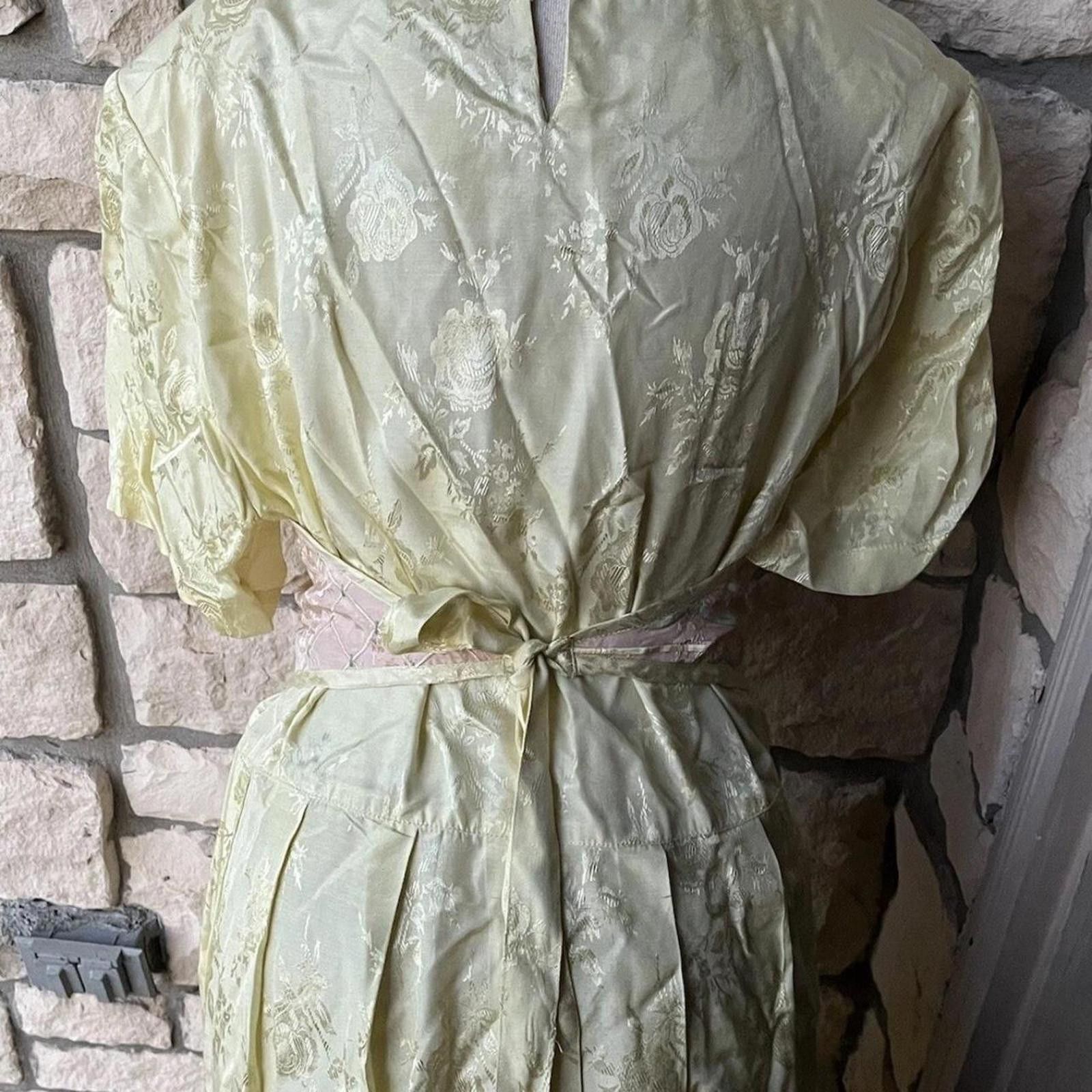 Other Yellow 80s vintage dress, and tie back glamour Size L / US 10 / IT 46 - 5 Thumbnail