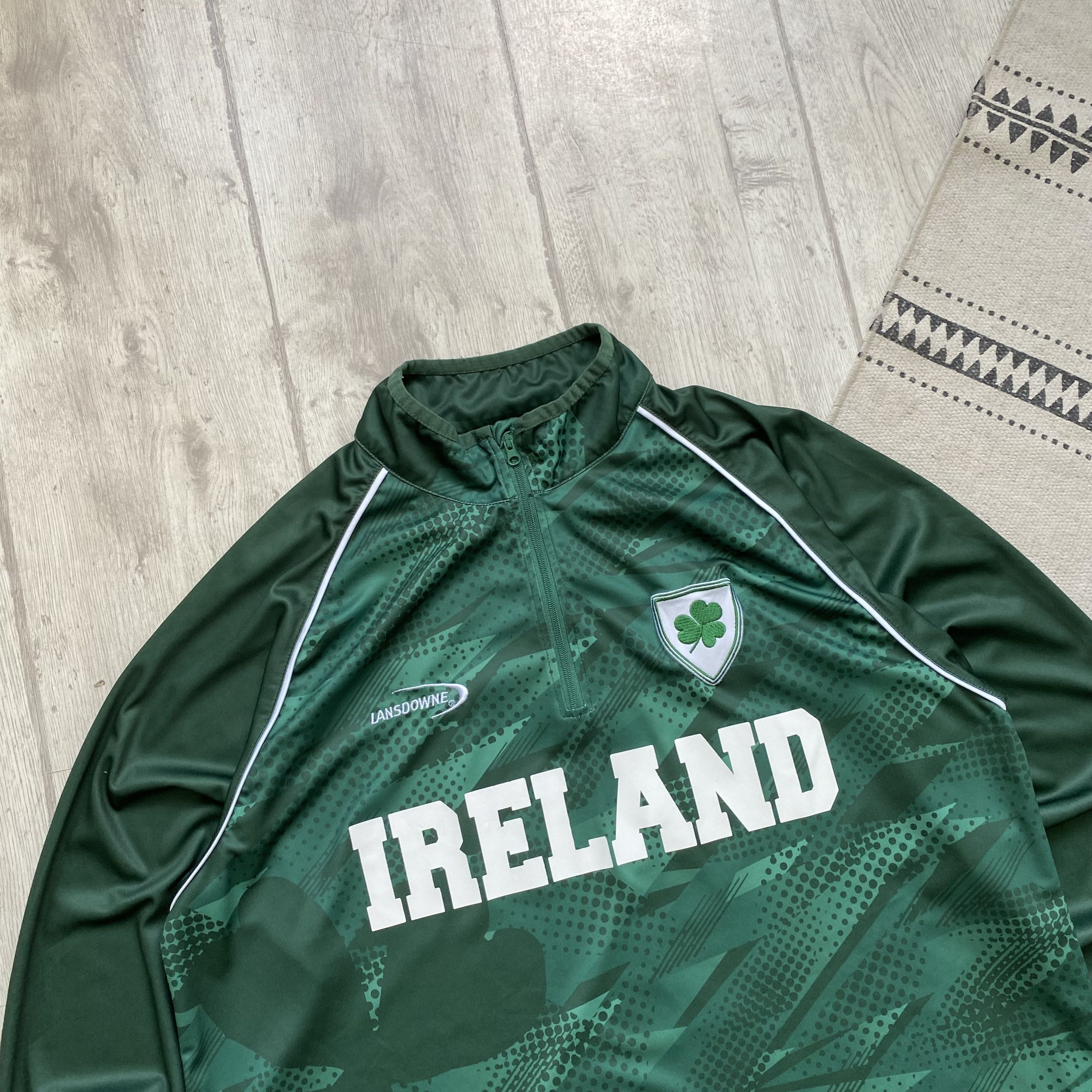 Cotton Traders ☘️ Blokcore Ireland jersey longsleeve soccer rugby Guinness Size US XL / EU 56 / 4 - 2 Thumbnail