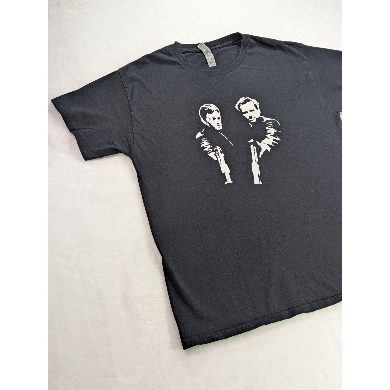 Gildan VTG Sz Large Black Lightly Faded TShirt Movie Promo 99/Y2K Size US L / EU 52-54 / 3 - 2 Thumbnail