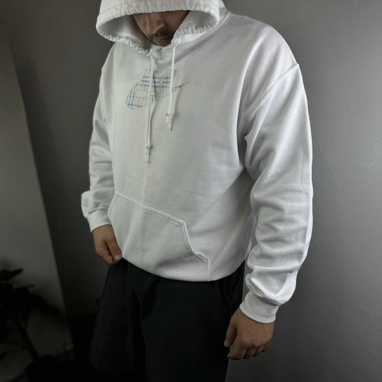 Vintage Nike vintage bootleg hoodie big print boxy fit 90s Size US L / EU 52-54 / 3 - 2 Thumbnail